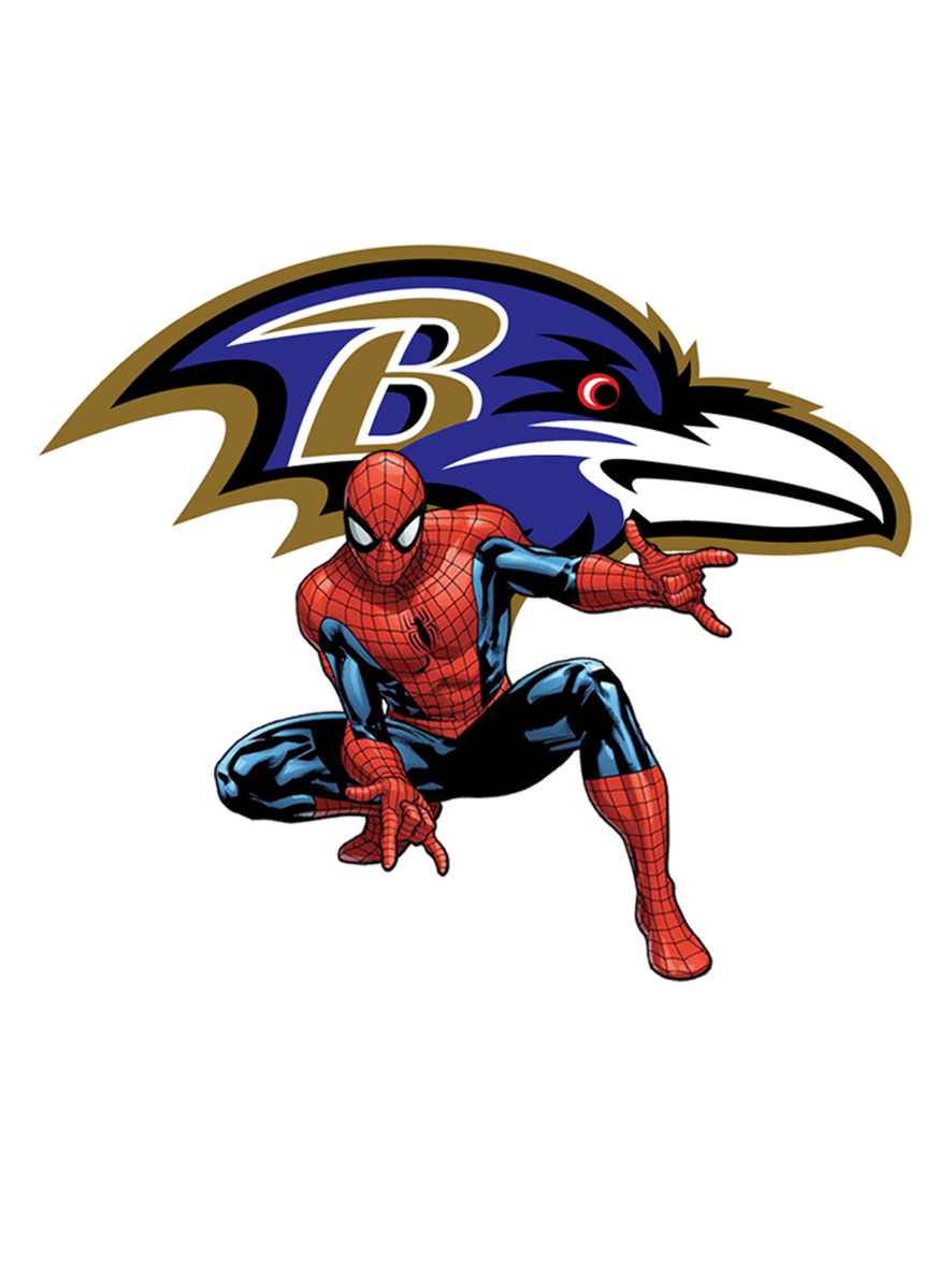 Baltimore Ravens Spider Man Logo vinyl decal